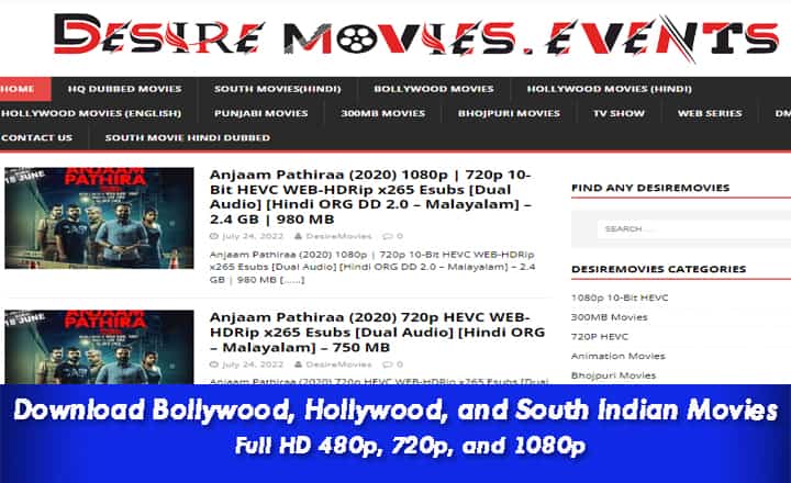 Desiremovies 2023 - Download Bollywood, Hollywood Hindi Movies - Facts