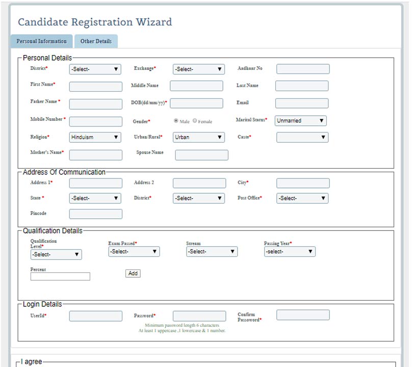 jarkhand employment registration