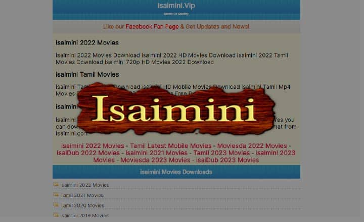 Isaimini 2023 - Download HD Tamil Movies and Web Series - Facts